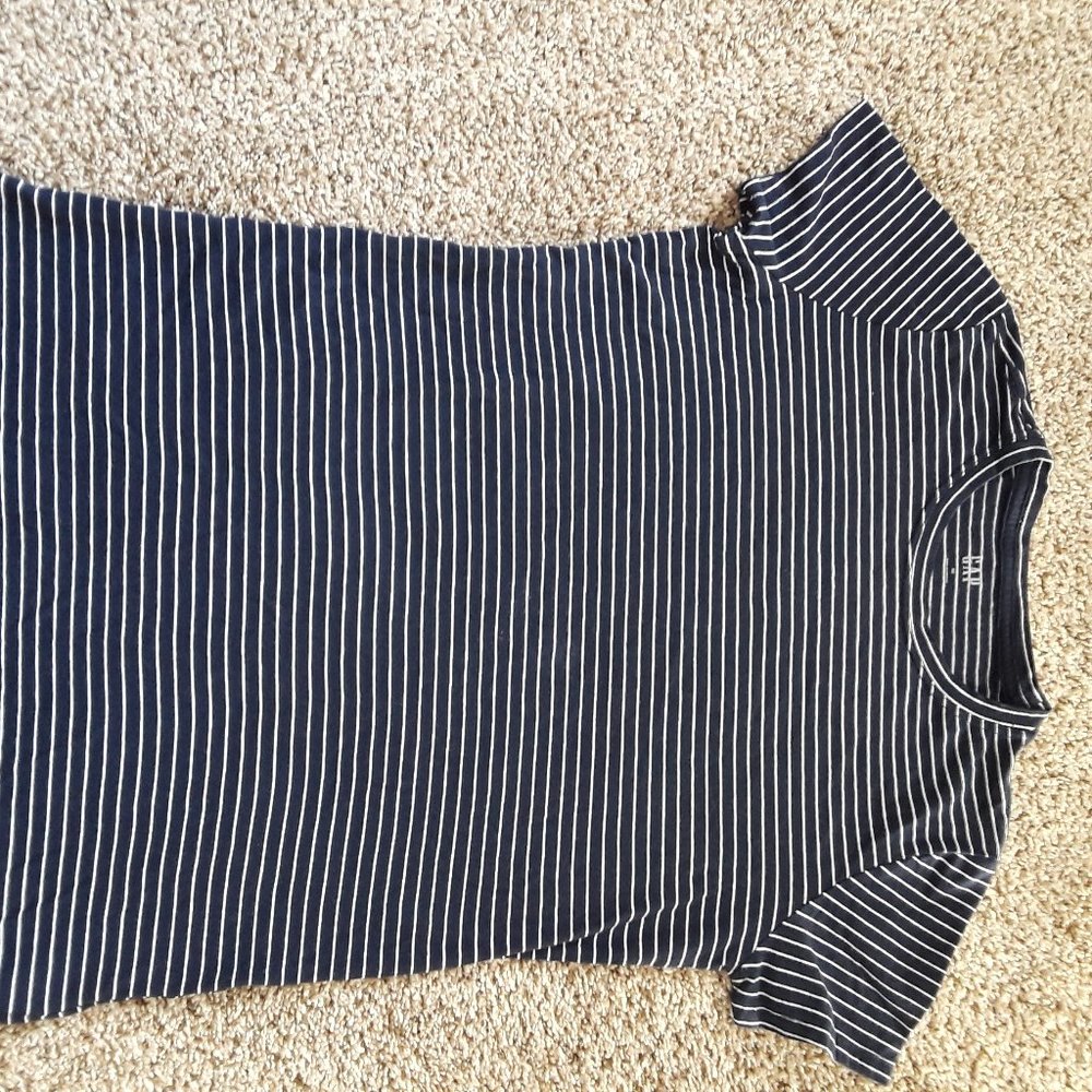 Gap, Women's Navy/White pin stripe tee